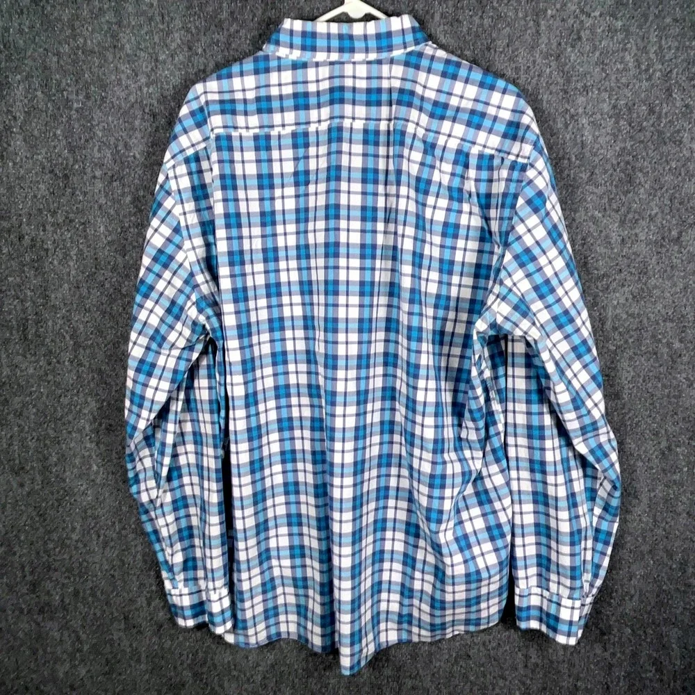 J Crew Mens XX Large Lightweight Plaid Button Down Shirt Long Sleeve 100% Cotton